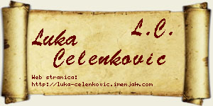 Luka Čelenković vizit kartica